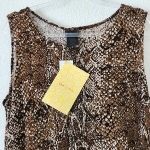 CitiKnit Dress Snake Skin Womens Large  So "Swiftie" Print Brown Black